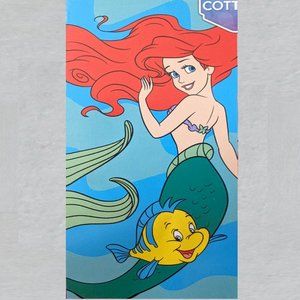 Little Mermaid Beach Towel Measures 28 x 58 inches